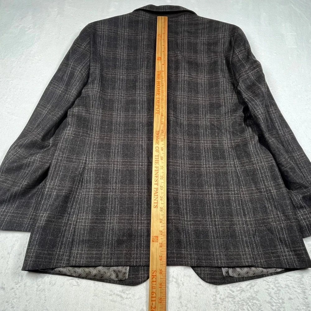 Joseph Abbound Hamilton Soft Wool Two-Button Blazer 44R Plaid Lanificio di Pray